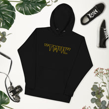 Load image into Gallery viewer, TM4L Hoodie ON SALE ( Black Letters &amp; Gold Outline )
