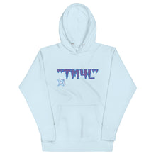 Load image into Gallery viewer, TM4L Hoodie ON SALE ( Purple Letters &amp; Powder Blue Outline )
