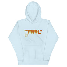 Load image into Gallery viewer, TM4L Hoodie ON SALE ( Orange Letters &amp; Gold Outline )
