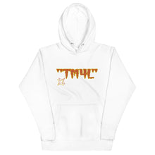 Load image into Gallery viewer, TM4L Hoodie ON SALE ( Orange Letters &amp; Gold Outline )

