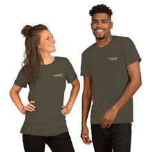 Load image into Gallery viewer, TM4L Short-Sleeve T-Shirt ( Grey Letters &amp; Gold Outline )
