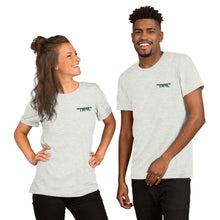 Load image into Gallery viewer, TM4L Short-Sleeve T-Shirt ( Green Letters &amp; Blue Outline )
