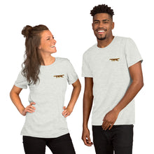 Load image into Gallery viewer, TM4L Short-Sleeve T-Shirt ( Maroon Letters &amp; Gold Outline )
