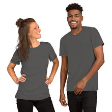 Load image into Gallery viewer, TM4L Short-Sleeve T-Shirt ( Green Letters &amp; Blue Outline )
