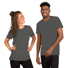 Load image into Gallery viewer, TM Short-Sleeve T-Shirt ( Green Letters &amp; Blue Outline )
