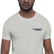 Load image into Gallery viewer, TM4L Short-Sleeve T-Shirt ( Purple Letters &amp; Black Outline )

