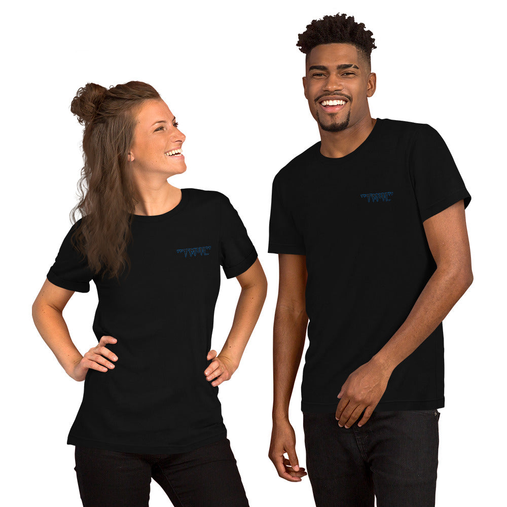 TM4L Short-Sleeve T-Shirt ( Black Letters & Blue Outline )