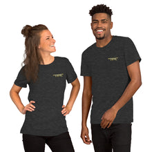Load image into Gallery viewer, TM4L Short-Sleeve T-Shirt ( Grey Letters &amp; Gold Outline )
