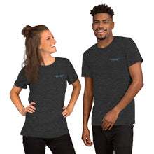 Load image into Gallery viewer, TM4L Short-Sleeve T-Shirt ( Grey Letters &amp; Blue Outline )
