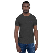 Load image into Gallery viewer, TM4L Short-Sleeve T-Shirt ( Purple Letters &amp; Black Outline )
