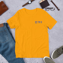 Load image into Gallery viewer, 93 TM 11 Short-Sleeve T-Shirt ( Purple Letters &amp; Yellow Outline )
