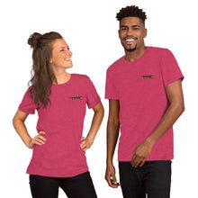 Load image into Gallery viewer, TM4L Short-Sleeve T-Shirt ( Black Letters &amp; Gold Outline )
