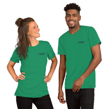 Load image into Gallery viewer, TM4L Short-Sleeve T-Shirt ( Green Letters &amp; Purple Outline )

