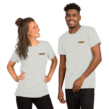 Load image into Gallery viewer, TM4L Short-Sleeve T-Shirt ( Maroon Letters &amp; Gold Outline )
