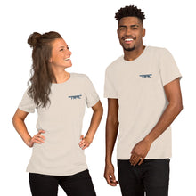 Load image into Gallery viewer, TM4L Short-Sleeve T-Shirt ( Grey Letters &amp; Blue Outline )
