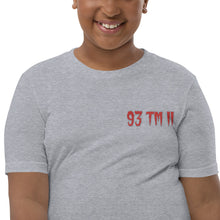 Load image into Gallery viewer, 93 TM 11 Youth Short Sleeve T-Shirt ( Red Letters &amp; Grey Letters )
