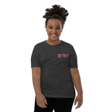 Load image into Gallery viewer, 93 TM 11 Youth Short Sleeve T-Shirt ( Red Letters &amp; Grey Letters )
