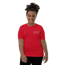 Load image into Gallery viewer, 93 TM 11 Youth Short Sleeve T-Shirt ( Red Letters &amp; Grey Letters )
