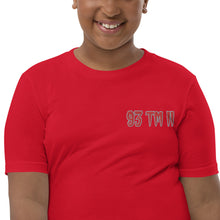 Load image into Gallery viewer, 93 TM 11 Youth Short Sleeve T-Shirt ( Red Letters &amp; Grey Letters )
